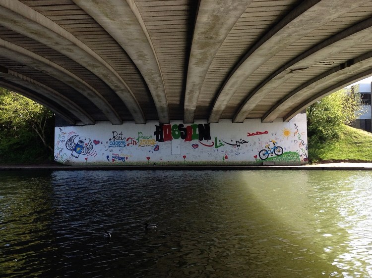 Donnington Bridge - Hussain Mohammed memorial (Photo credit - johnfield1)